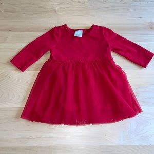 Hanna Andersson Tulle Dress in Hanna Red 6-12 months ❤️